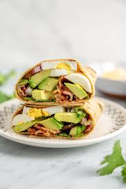 Guacamole Eggs and Chicken Wrap